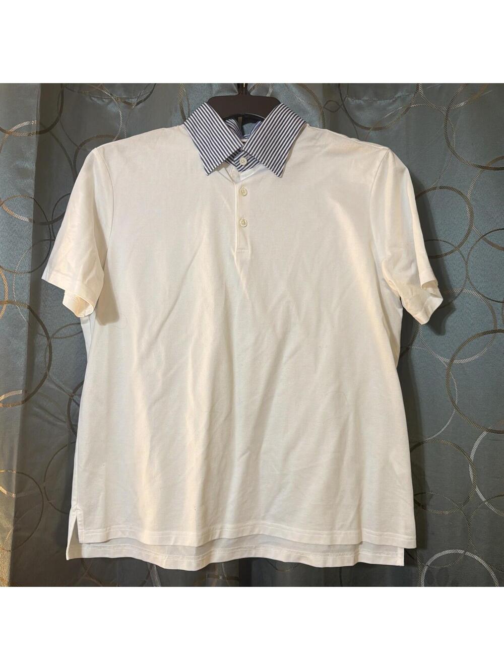 Reserve Patrick James Classic Polo Mens Large White Casual Golf Shirt Tennis
